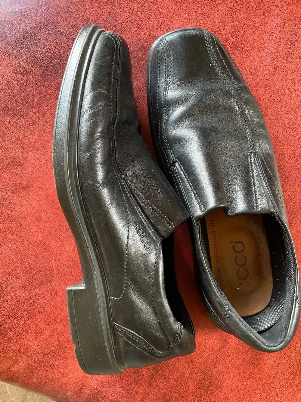 Ecco Leather Mules Slides Mens Size 43